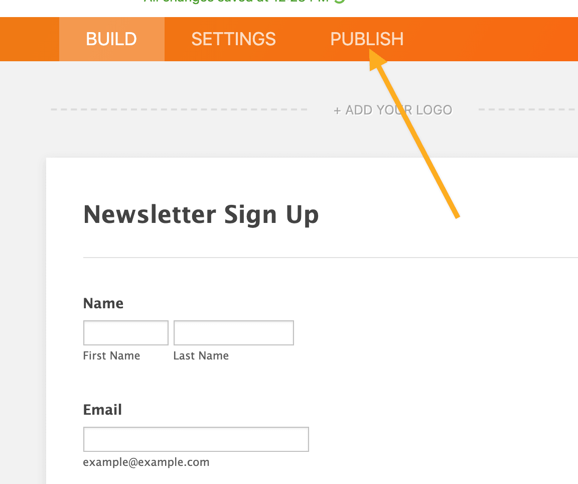 Jotform - Publish