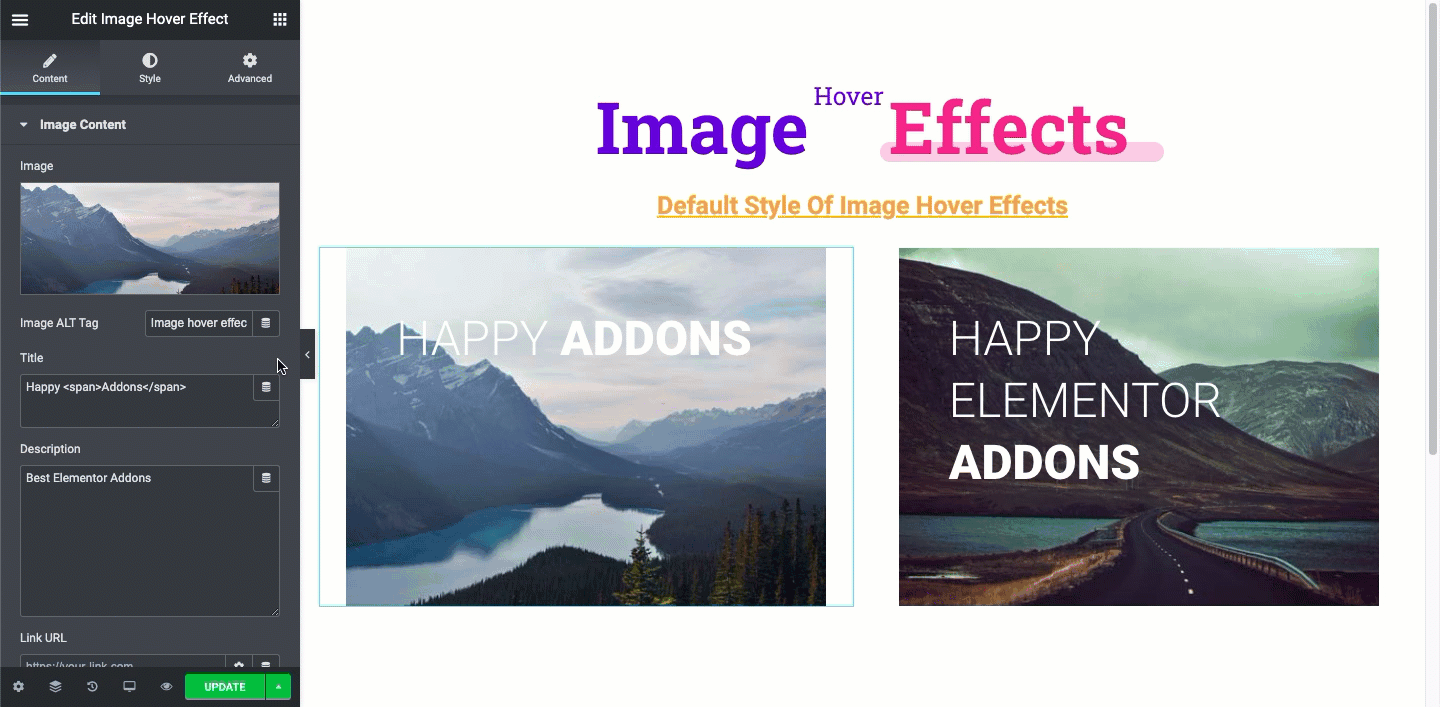 Image Hover Effect 8 description on image hover effect