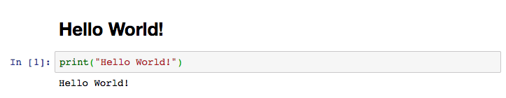 Jupyter markdown and code cells