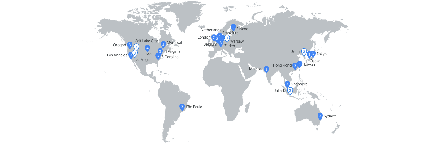 Regions map