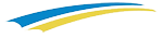 Design bleu et jaune, footer