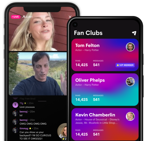 A screenshot of the Fan clubs feature on an iPhone