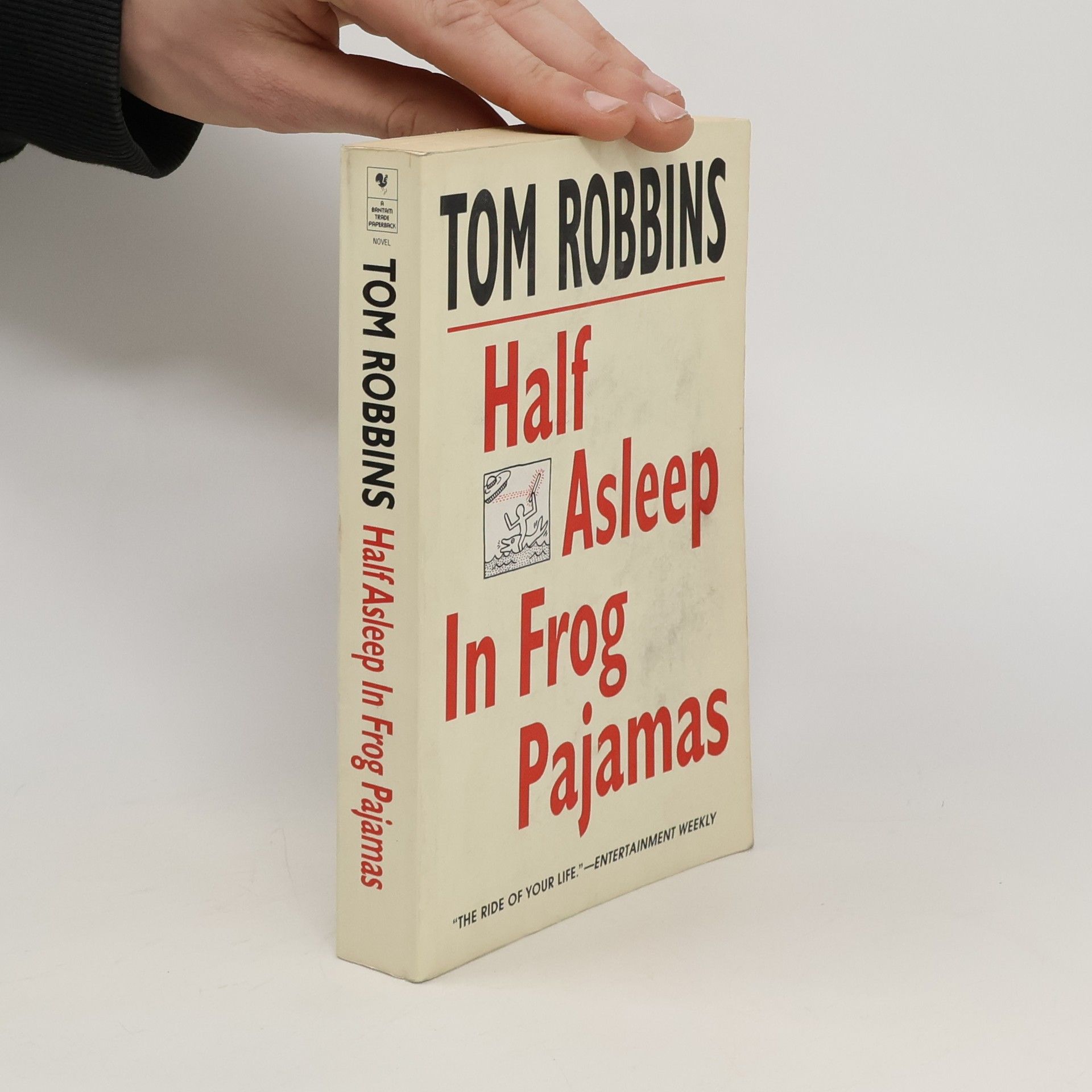 Half asleep in frog pajamas