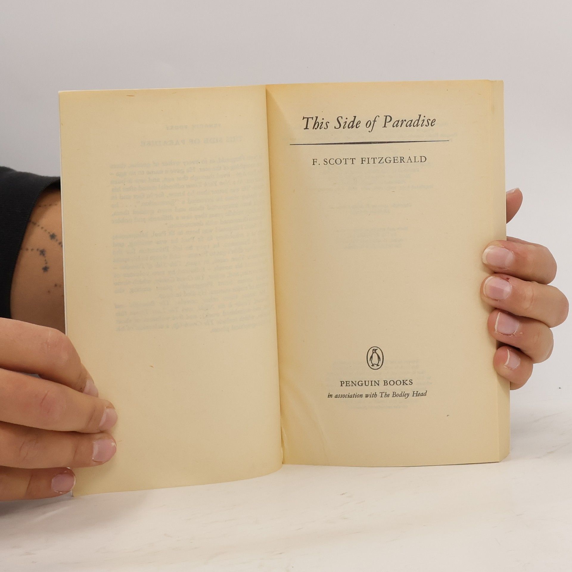 Francis Scott Fitzgerald This Side of Paradise