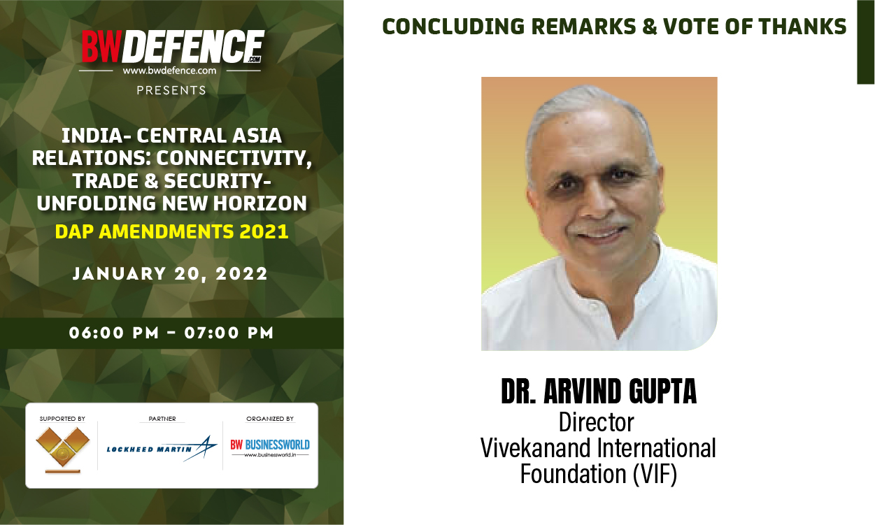 Dr. Arvind Gupta of VIF on India - Central Asia Relations 