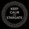 magnavox_23: White text on black background says 'keep calm and stargate' (Stargate_keep_calm)