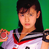 linky: Saki holding out her yoyo. (Sukeban Deka II: Saki - Yoyo Grn)