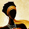nenya_kanadka: art of African woman in gold scarf (@ art - woman in gold)