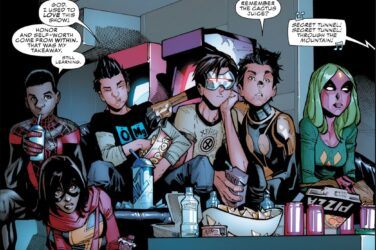 Cyclops with his champions teammates