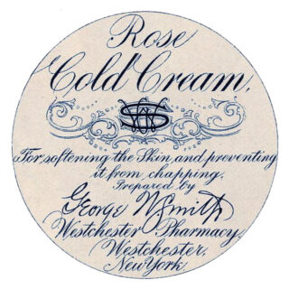 Apothecary Label Rose cold cream round image