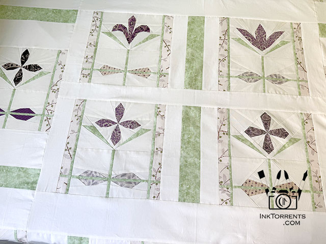 Stained Glass Flower quilt pattern by Soma Acharya InkTorrents Graphics @ InkTorrents.com