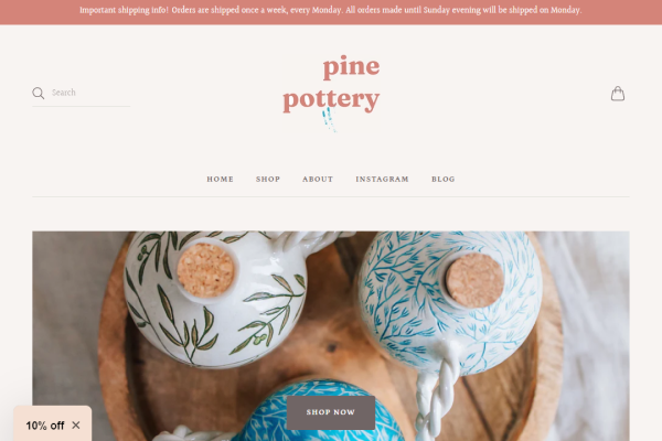 Pine Pottery Website