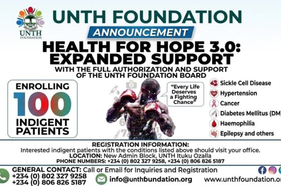 UNTH Foundation Launches Health for Hope 3.0 to Expand Healthcare Access for Indigent Patients