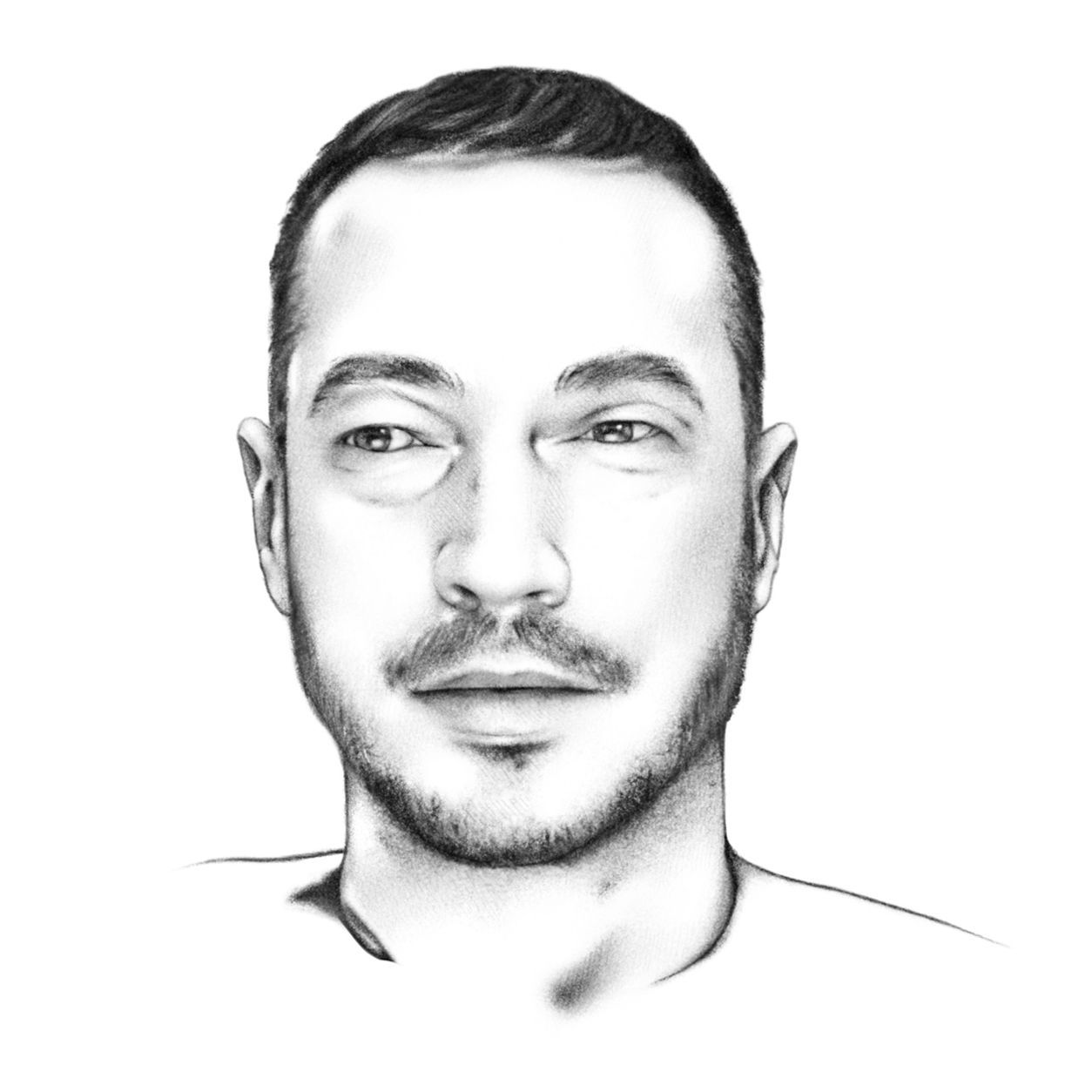 Image may contain Art Drawing Adult Person Face Head Photography and Portrait