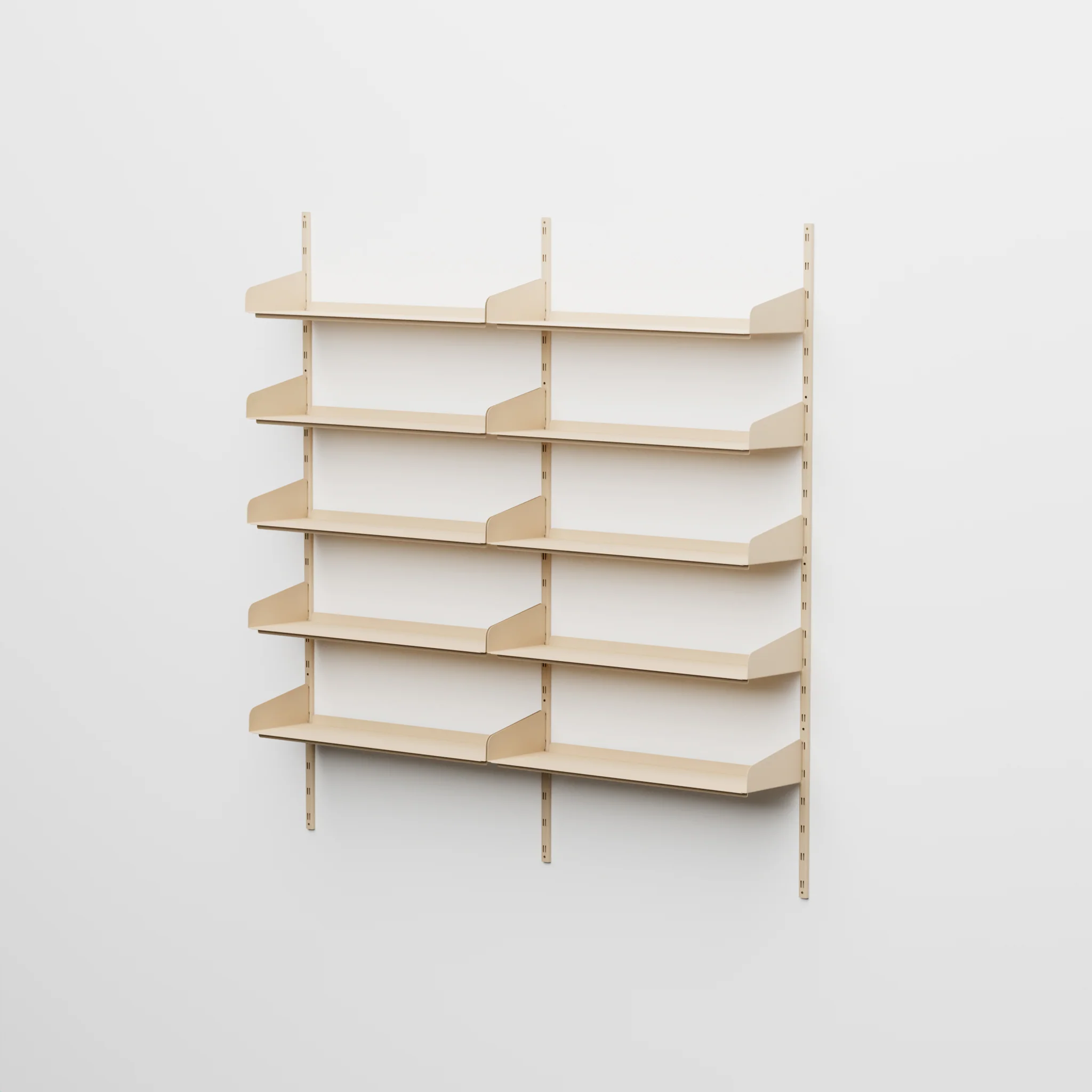 Linnea - Sistema Modulare a Parete (5 mensole da 90 cm, campata doppia) - Beige Luxor (COD01183)